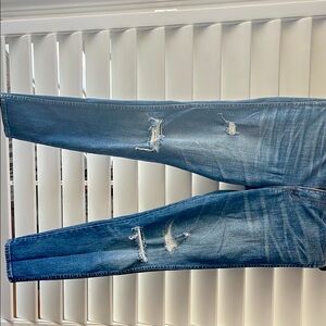 Madewell Distressed 9” High Rodee Skinny Skinny Denim Jeans